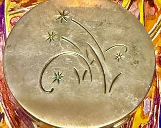 Large 1930s Sterling compact 