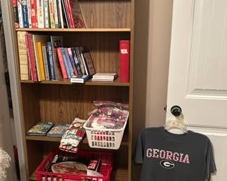 BOOKSHELF, BOOKS, LIFE MAGAZINES, GA SHIRT