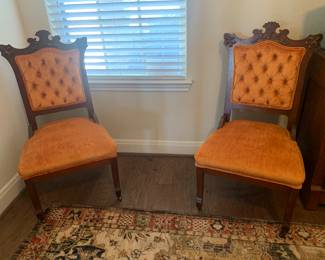 Antique wood chairs 