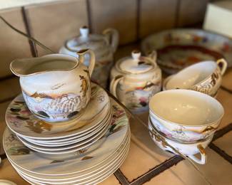 Japonese bone china tea set