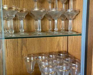 golden rim crystal glasses