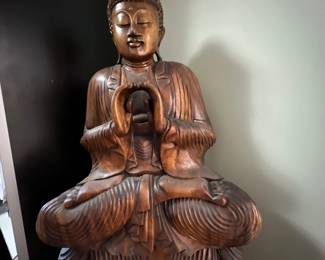 Wooden Buddha statue