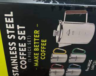 Stainless steel coffee set
