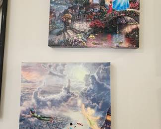 CINDERELLA AND PETER PAN DISNEY THOMAS KINKADE PRINTS