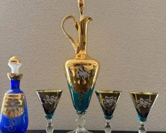 GB115VVintage Murano Venetian Decanter And More