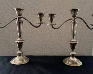 GB107VPair Of Gorham Sterling Candlesticks 
