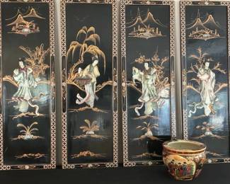 GB157Asian Wall Panels  Pot