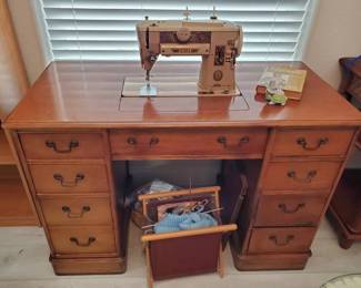 GB194Singer Sewing Machine And More 