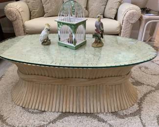 GB130Vintage Rattan Coffee Table