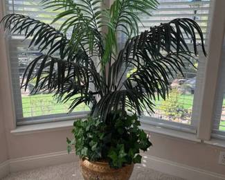 GB106Large Vintage Satsuma Fishbowl Planter On Stand