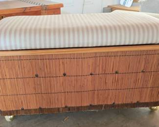 GB227Vintage Mid Century Bamboo Or Rattan Knitting Mystery Lot