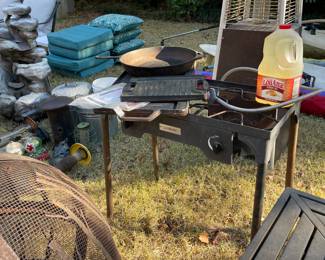 Dual burner stove/fryer, presale $60