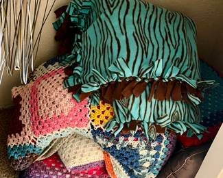 Crochet and knitted blankets
