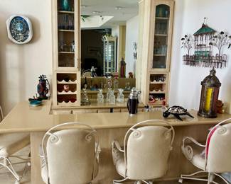 Packed bar and dining area