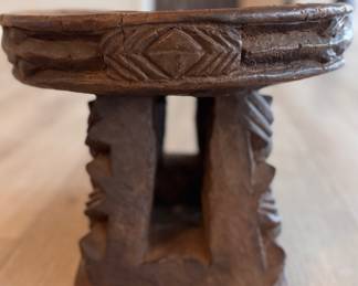 Hand-Carved African Foot Stool. Measures 20" x 16" D x 14" H. Photo 3 of 4. 