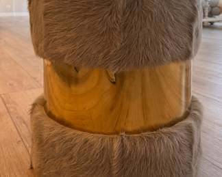 Interlude Home Goat & Antiqued Bronze Stainless Steel Scarlette Stool -- 2 Available. Each Measures 18" H x 16" D. Photo 1 of 2. 