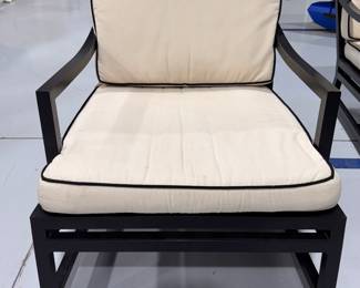 Crate & Barrel Outdoor Furniture -- Sofa, Four Side Tables and 8 Club Chairs. Photo 4 of 7.