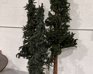 Set of Three Alpine Christmas Trees -- Measures 62" H, 75" H & 84" H.