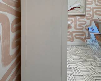 Serena & Lily Mercer Tall Dresser with Natural Raffia Panels. Measures 38" W x 20" D x 52" H. Photo 4 of 4. 