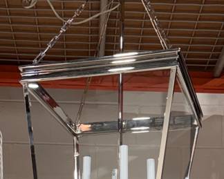 Visual Comfort Launceton Medium Square Lantern - 2 Available. Each Measures 34.5" H x 17" W. 