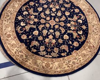Persian Style Wool Rug. Measures 72" D. Photo 1 of 2.