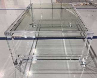 Interlude Home Ava Acrylic and Glass Cocktail Table. BRAND NEW! Measures 48" W x 30" D x 16" H. Photo 1 of 2. 