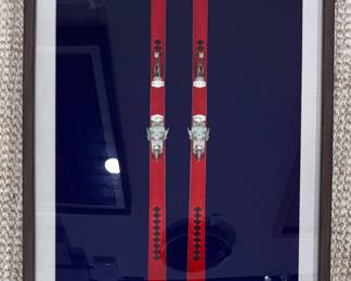 Alpine Skis - Navy 1 & 2. Each Measures 28" W x 42" H. 