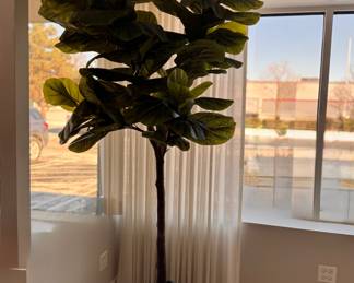 Faux Potted Fiddle Leaf Fig Tree. Photo 1 of 2. 