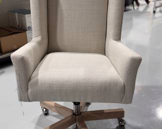 Linen Upholstered Office Chair. Photo 1 of 3. 