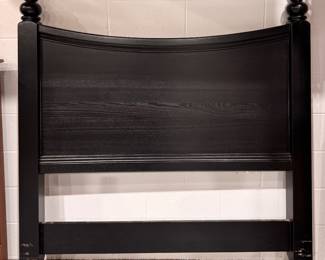 Ebonized Wood Full Size Head Board. Measures 56" W x 60" H.