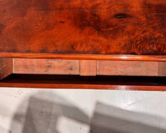 Antique Mahogany Cabinet with Drawer. Measures 42" W x 14" D x 33" H. Photo 5 of 6.