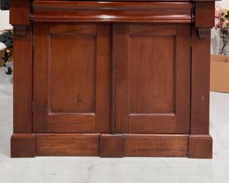 Antique Mahogany Cabinet with Drawer. Measures 42" W x 14" D x 33" H. Photo 1 of 6.