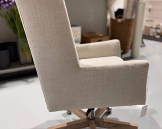 Linen Upholstered Office Chair. Photo 2 of 3. 