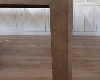 Restoration Hardware Arles Dining Table in Grey Oak. Measures 84" L x 39" D as Pictured with Two 22" Extensions. Photo 2 of 4. 