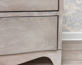 White Oak Serpentine Front Chest of Drawers - 2 Available. Each Measures 39" W x 22" D x 34" H. Photo 3 of 3. 