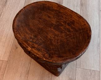Hand-Carved African Foot Stool. Measures 20" x 16" D x 14" H. Photo 1 of 4. 