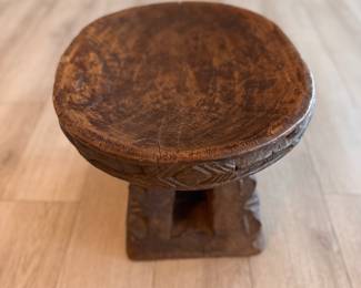 Hand-Carved African Foot Stool. Measures 20" x 16" D x 14" H. Photo 2 of 4. 
