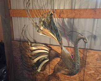 Curtis Jere peacock wall hangjng