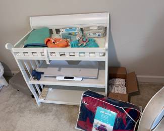 Changing table; baby scale