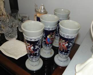 German steins, glasses