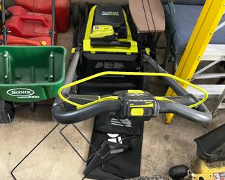 Battery operated lawn mower