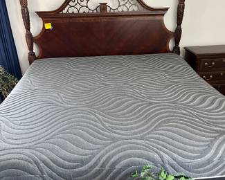 King size bed with mattress and box spring