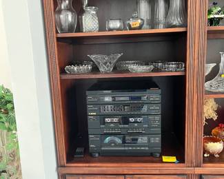 Stereo system with cassette tape player