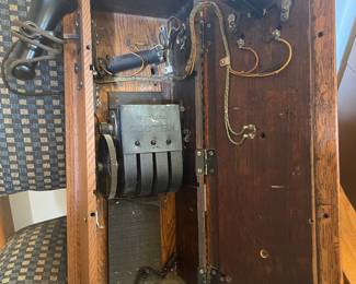 Antique wall crank phone