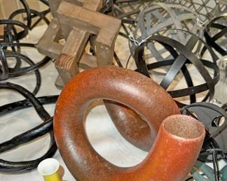 Metal Spheres (Orbs) and Geometric Shapes, Vases, Flower Arrangement Objects