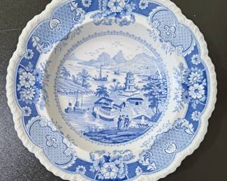 "India Temple" pattern, produced by the English pottery firm John & William Ridgway