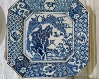 Octagonal plate known as the "Ching Te Chen" pattern