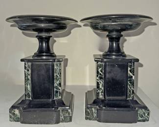 Antique marble tazzas or cassolettes