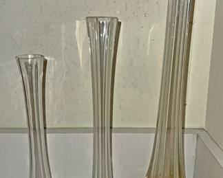 Crystal tall vases