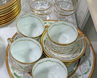 Tea set in the "La Scala" pattern by the Italian porcelain manufacturer Richard Ginori